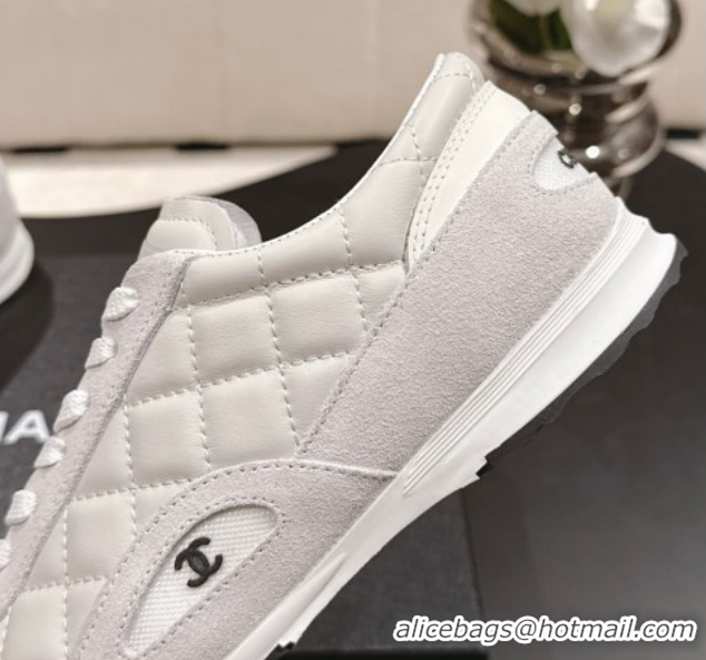 Low Cost Chanel Calfskin Leather Sneakers G47014 White 2026