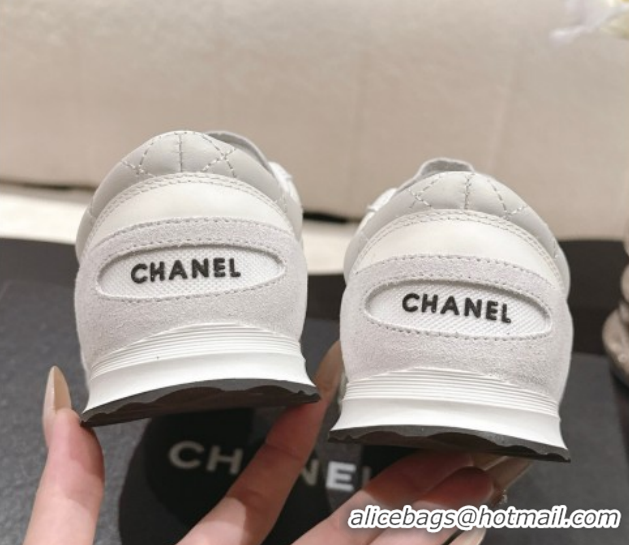 Low Cost Chanel Calfskin Leather Sneakers G47014 White 2026