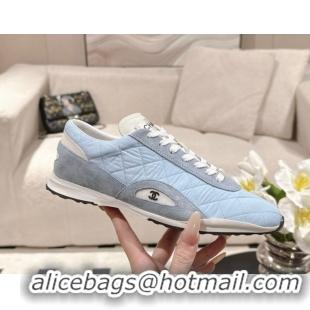 Durable Chanel Calfskin Leather Sneakers G47014 Blue 2026
