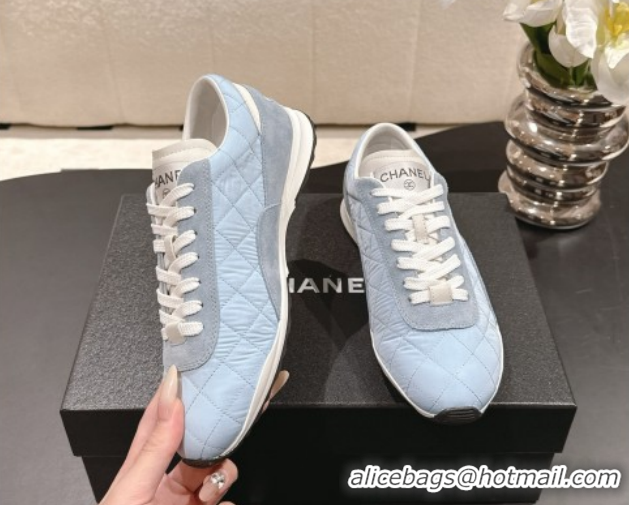 Durable Chanel Calfskin Leather Sneakers G47014 Blue 2026