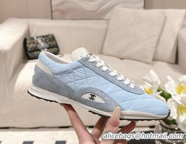 Durable Chanel Calfskin Leather Sneakers G47014 Blue 2026