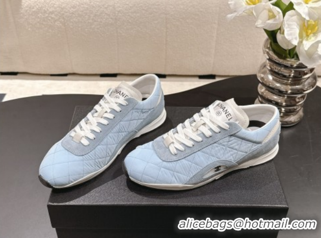 Durable Chanel Calfskin Leather Sneakers G47014 Blue 2026