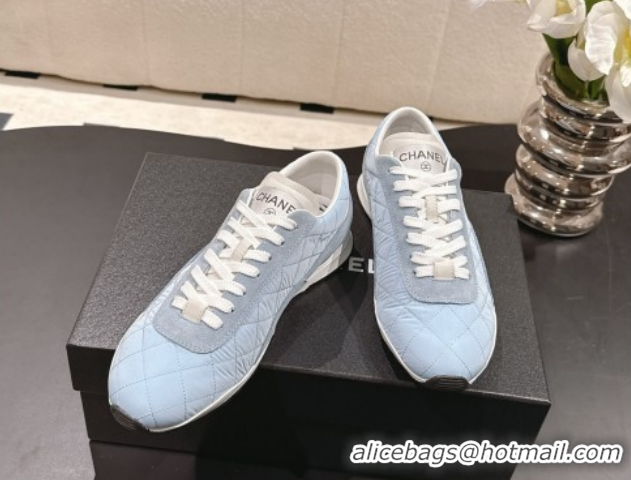Durable Chanel Calfskin Leather Sneakers G47014 Blue 2026