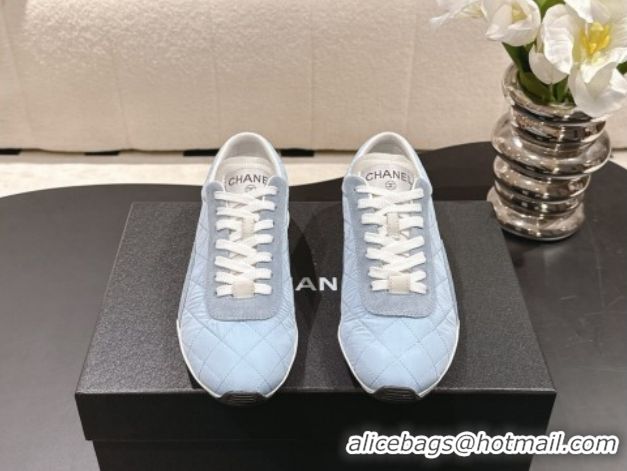 Durable Chanel Calfskin Leather Sneakers G47014 Blue 2026