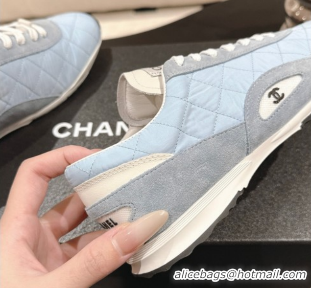 Durable Chanel Calfskin Leather Sneakers G47014 Blue 2026