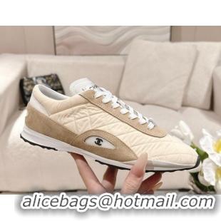 Good Product Chanel Calfskin Leather Sneakers G47014 Beige 2026