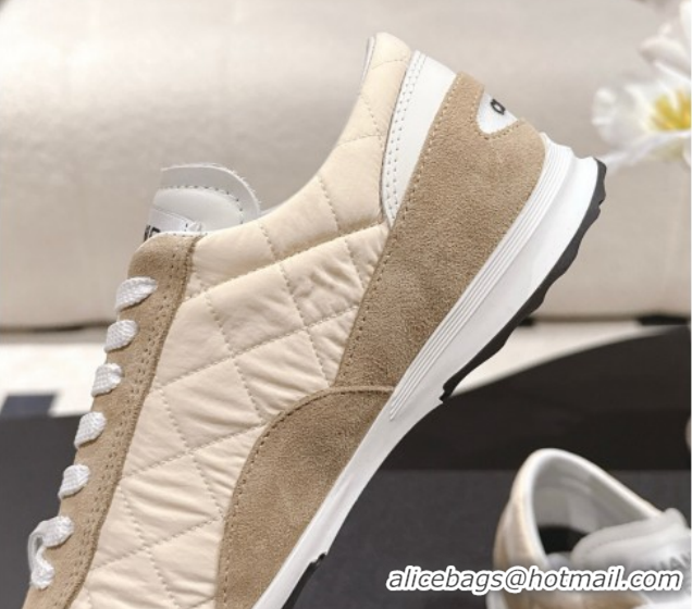 Good Product Chanel Calfskin Leather Sneakers G47014 Beige 2026