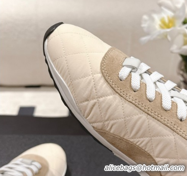 Good Product Chanel Calfskin Leather Sneakers G47014 Beige 2026