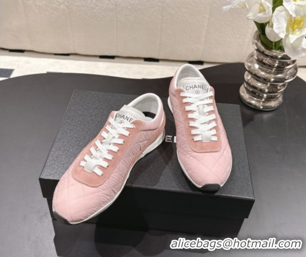 Cheap Price Chanel Calfskin Leather Sneakers G47014 Pink 2026