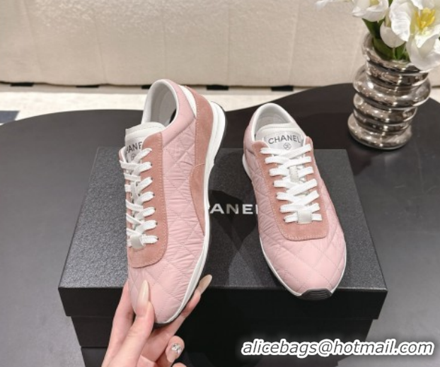 Cheap Price Chanel Calfskin Leather Sneakers G47014 Pink 2026