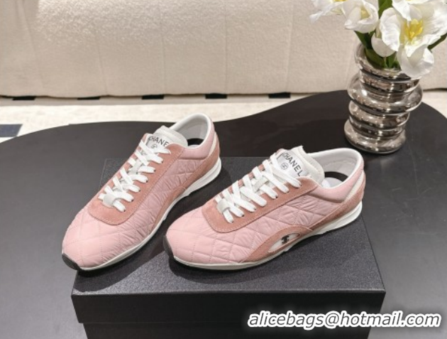 Cheap Price Chanel Calfskin Leather Sneakers G47014 Pink 2026