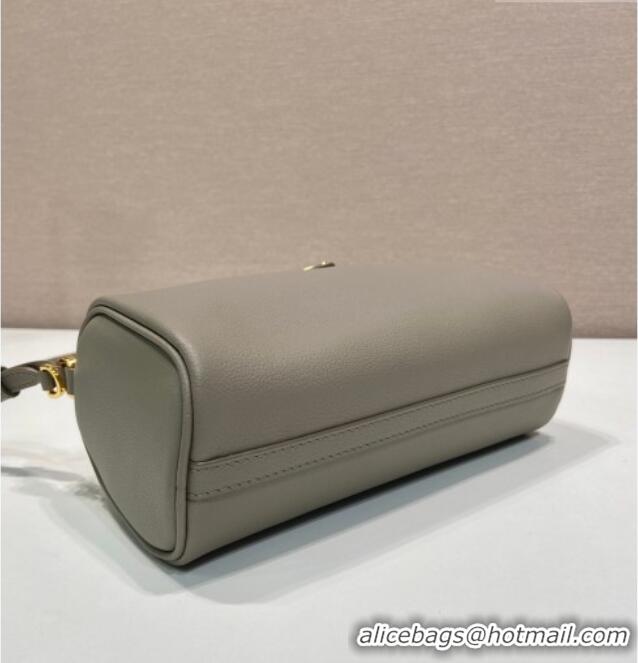 Buy Discount Prada Leather pouch bag 1BC239 Grey 2026