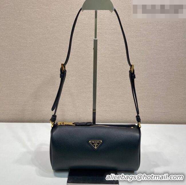 Top Quality Prada Leather pouch bag 1BC239 Black 2026