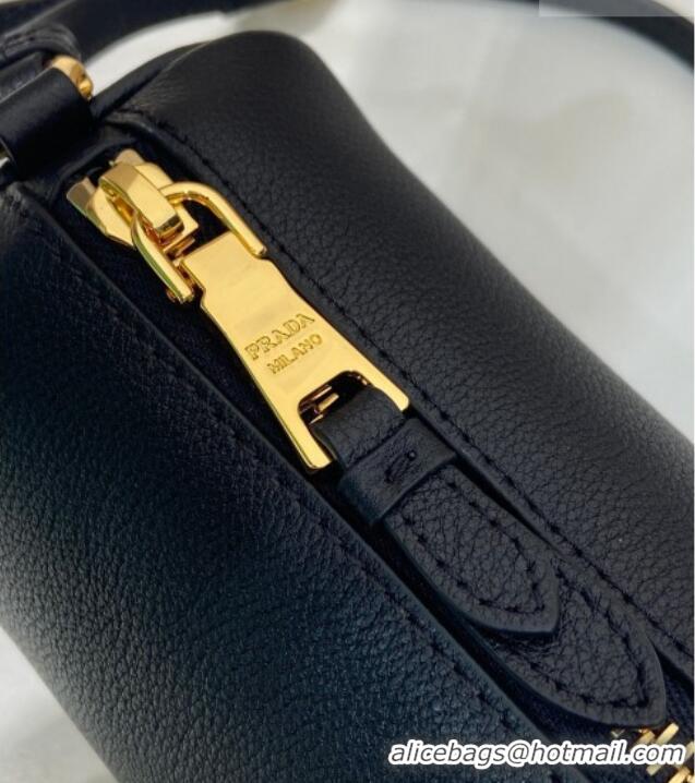 Top Quality Prada Leather pouch bag 1BC239 Black 2026