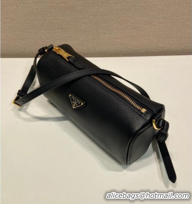 Top Quality Prada Leather pouch bag 1BC239 Black 2026