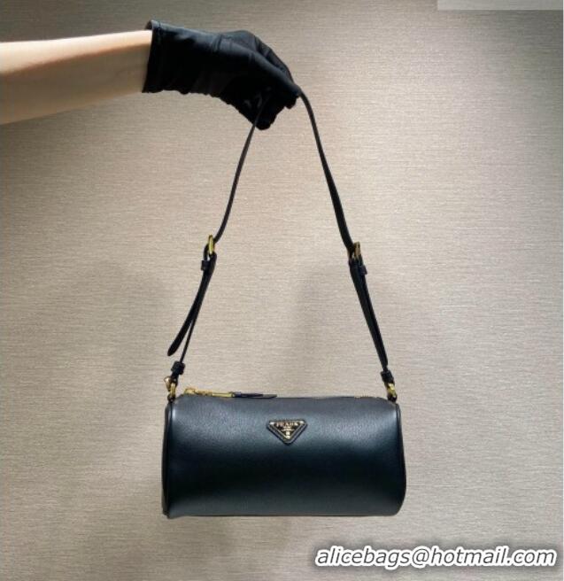 Top Quality Prada Leather pouch bag 1BC239 Black 2026