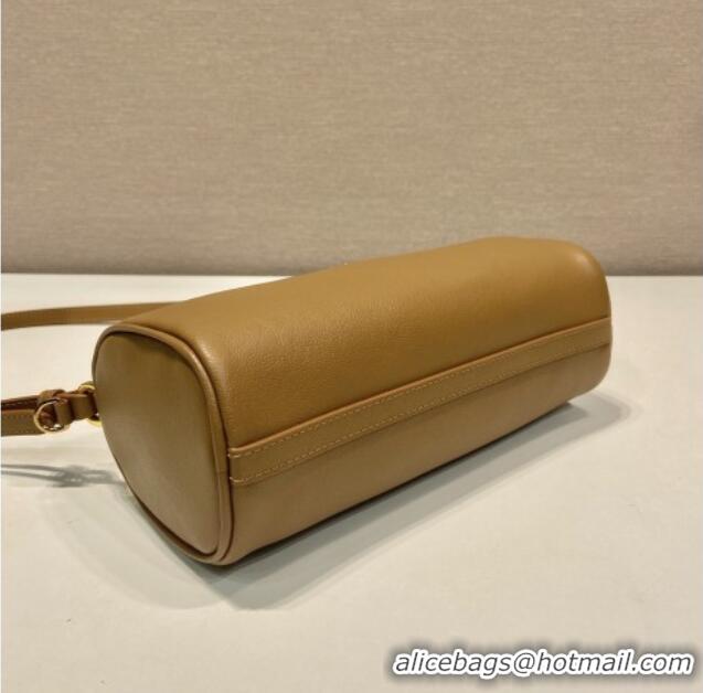 Cheapest Prada Leather pouch bag 1BC239 Light Brown 2026