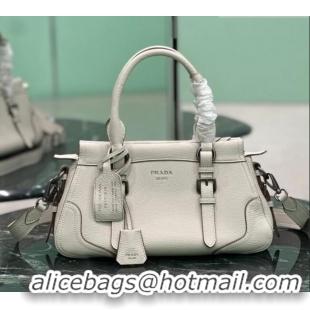 Best Price Prada Large leather tote bag 1BG604 White 2026