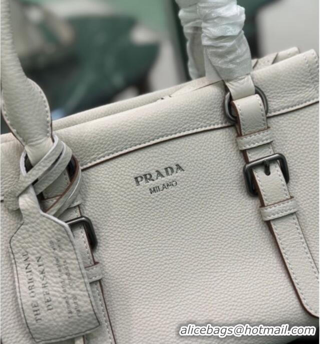 Best Price Prada Large leather tote bag 1BG604 White 2026