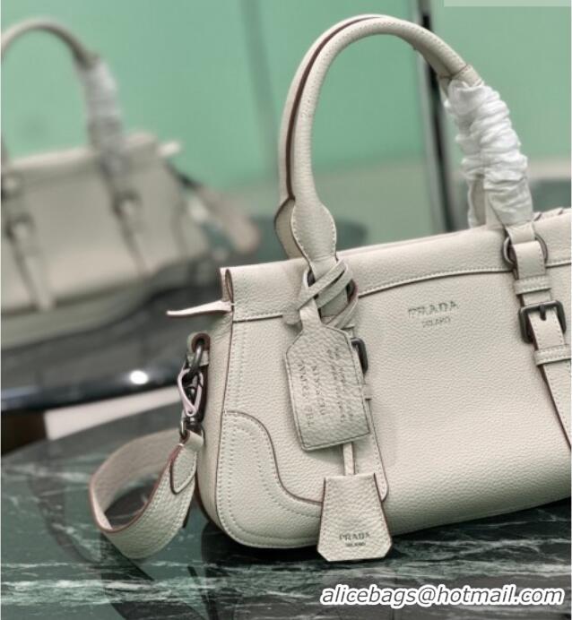 Best Price Prada Large leather tote bag 1BG604 White 2026