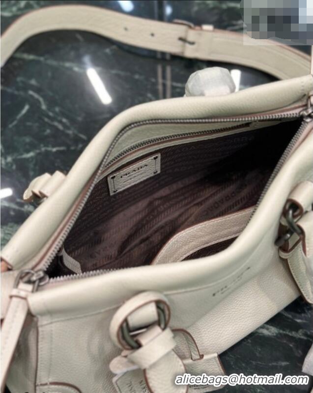 Best Price Prada Large leather tote bag 1BG604 White 2026