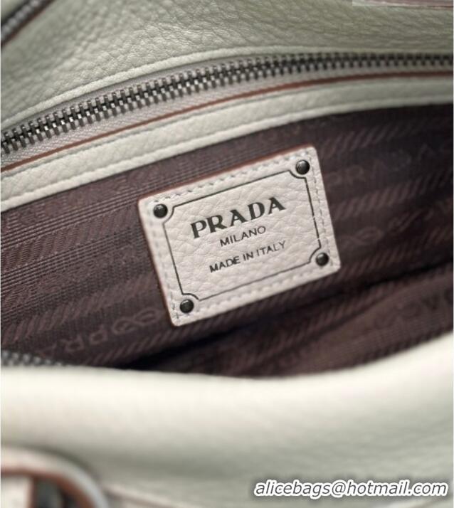 Best Price Prada Large leather tote bag 1BG604 White 2026