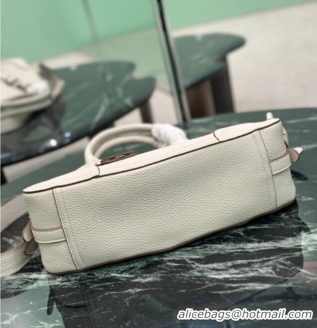 Best Price Prada Large leather tote bag 1BG604 White 2026