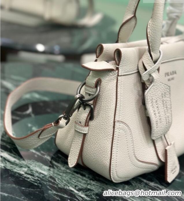 Best Price Prada Large leather tote bag 1BG604 White 2026