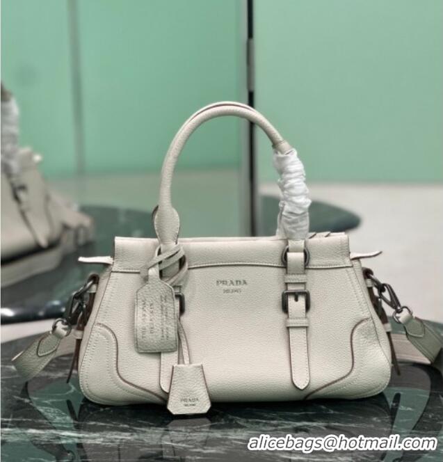 Best Price Prada Large leather tote bag 1BG604 White 2026