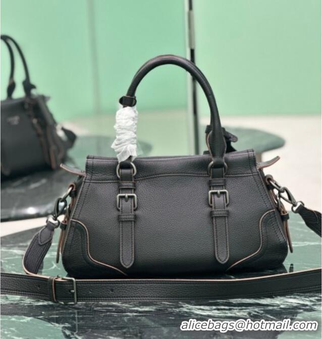 Buy Discount Prada Large leather tote bag 1BG604 Black 2026