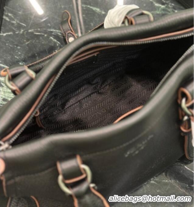 Buy Discount Prada Large leather tote bag 1BG604 Black 2026