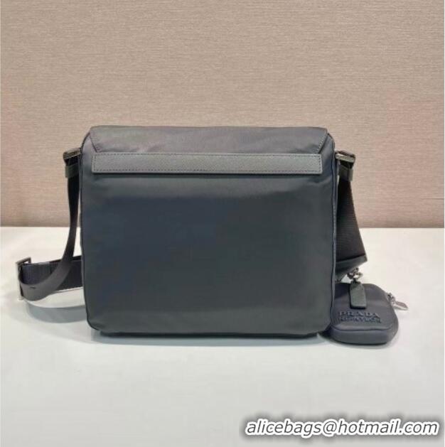 Famous Brand Prada Re-Nylon shoulder bag 1BD994 Grey 2026
