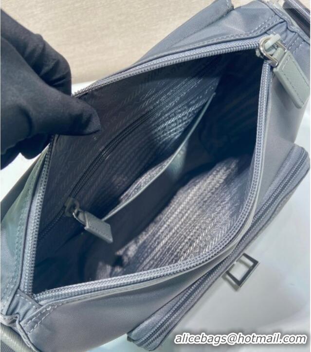 Famous Brand Prada Re-Nylon shoulder bag 1BD994 Grey 2026