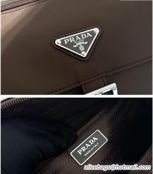 Top Grade Prada Re-Nylon shoulder bag 1BD994 Sienna Brown 2026