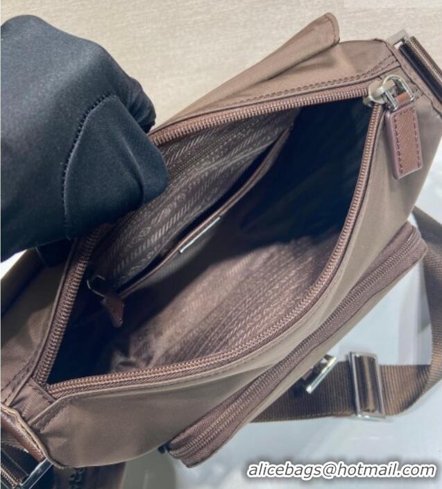 Top Grade Prada Re-Nylon shoulder bag 1BD994 Sienna Brown 2026