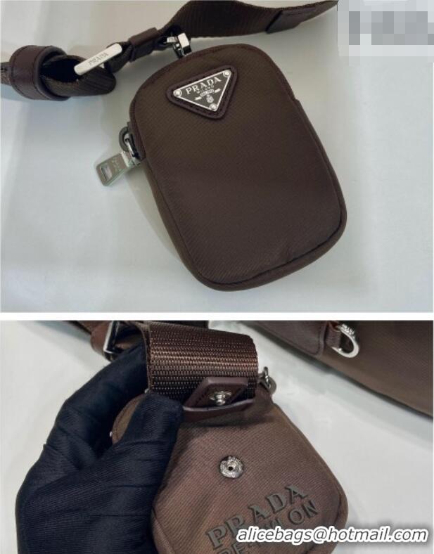 Top Grade Prada Re-Nylon shoulder bag 1BD994 Sienna Brown 2026