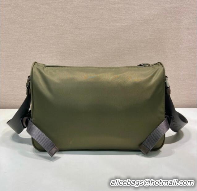 Best Price Prada Mens Speedrock Re-Nylon and leather shoulder bag 2VH192 Green 2026