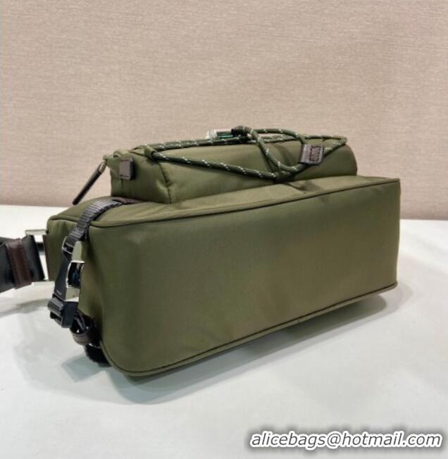 Best Price Prada Mens Speedrock Re-Nylon and leather shoulder bag 2VH192 Green 2026