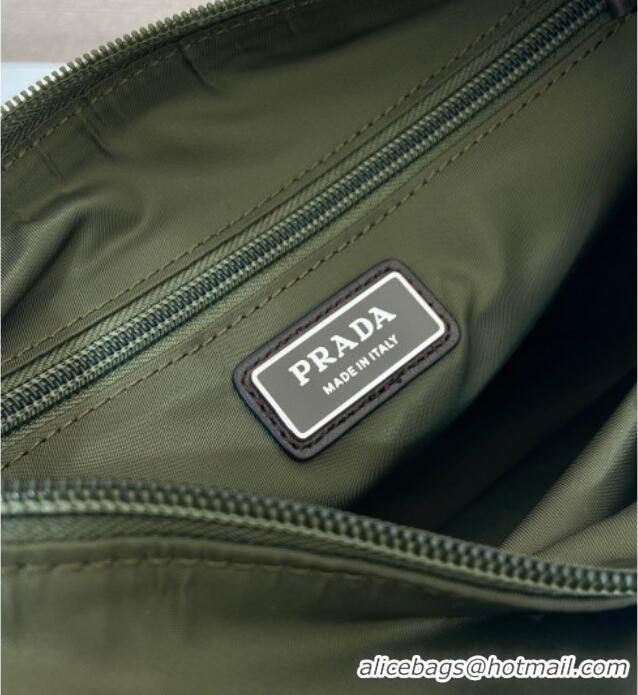 Best Price Prada Mens Speedrock Re-Nylon and leather shoulder bag 2VH192 Green 2026