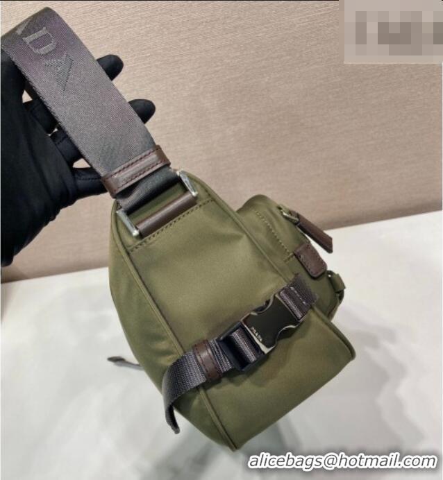 Best Price Prada Mens Speedrock Re-Nylon and leather shoulder bag 2VH192 Green 2026