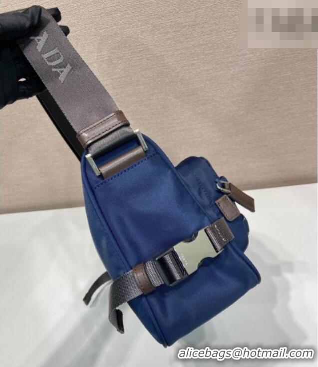 Pretty Style Prada Mens Speedrock Re-Nylon and leather shoulder bag 2VH192 Blue 2026