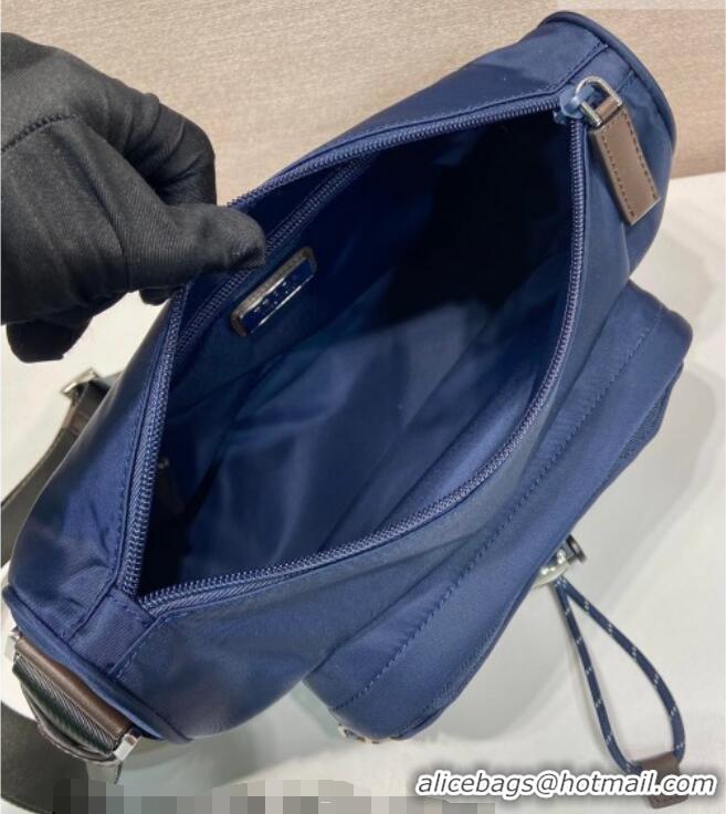 Pretty Style Prada Mens Speedrock Re-Nylon and leather shoulder bag 2VH192 Blue 2026