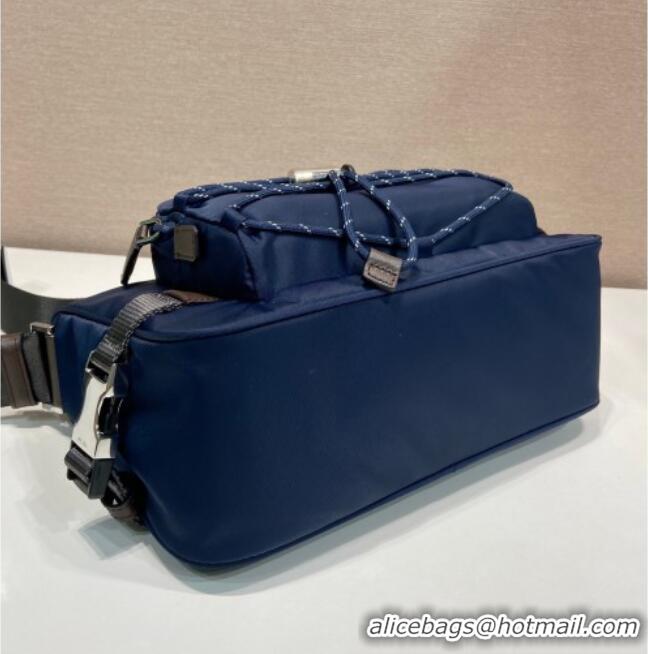 Pretty Style Prada Mens Speedrock Re-Nylon and leather shoulder bag 2VH192 Blue 2026