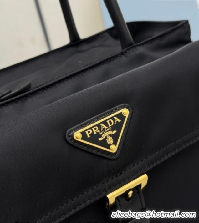 Promotional Prada Explore medium nylon tote bag 1BG596 Black 2025