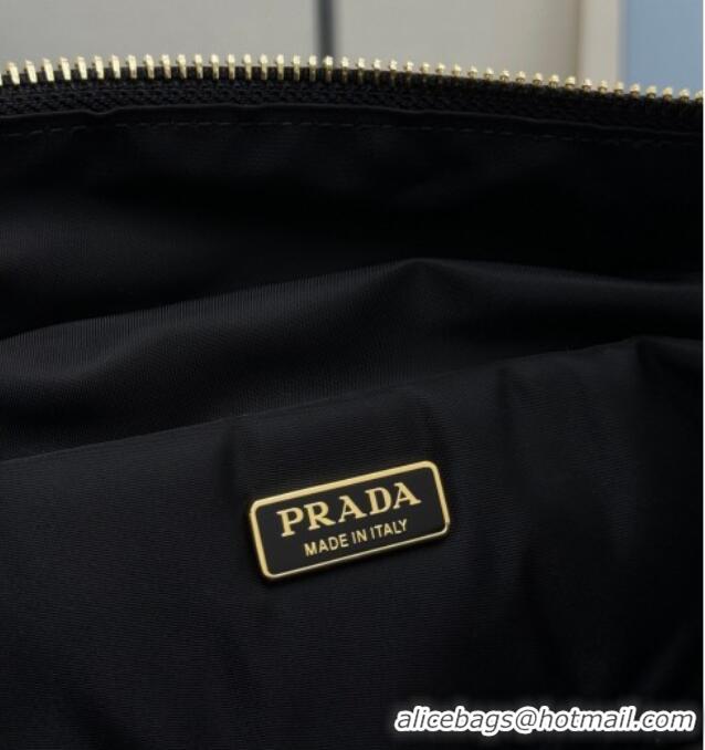 Promotional Prada Explore medium nylon tote bag 1BG596 Black 2025