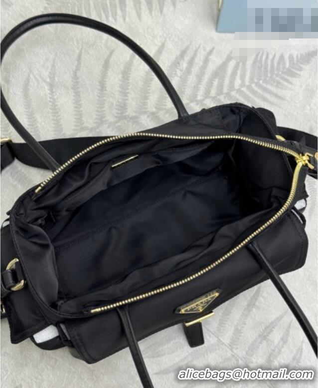 Promotional Prada Explore medium nylon tote bag 1BG596 Black 2025