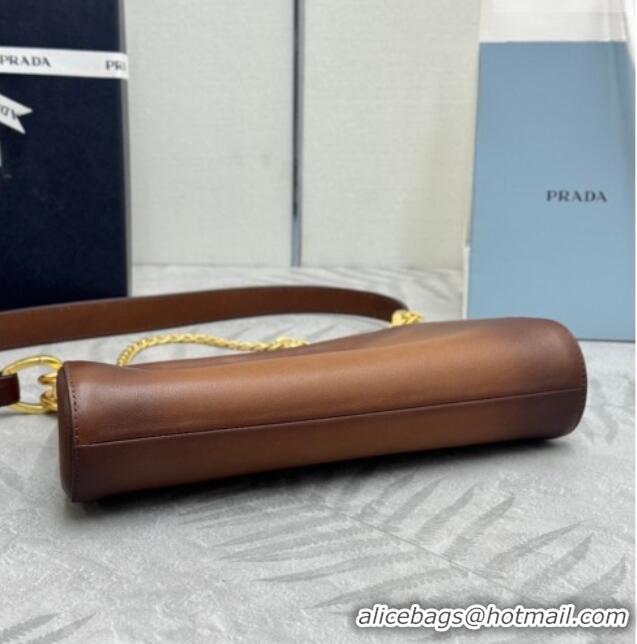 Buy Cheap Prada Enchaîné small leather bag 1BC261 Brown 2026