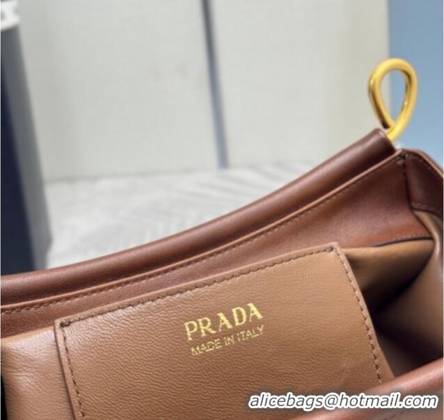 Buy Cheap Prada Enchaîné small leather bag 1BC261 Brown 2026