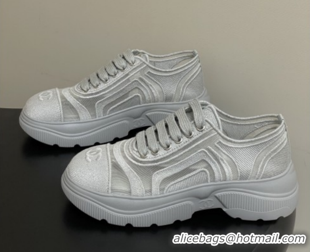 Best Grade Chanel Mesh & Mixed Fibers Sneakers G46509 Grey 2026