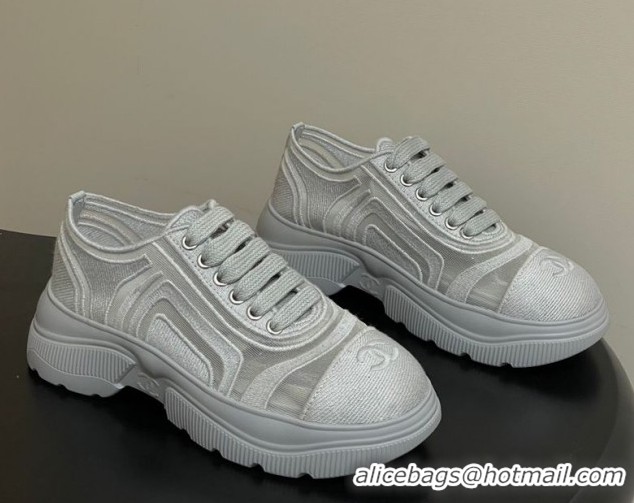 Best Grade Chanel Mesh & Mixed Fibers Sneakers G46509 Grey 2026